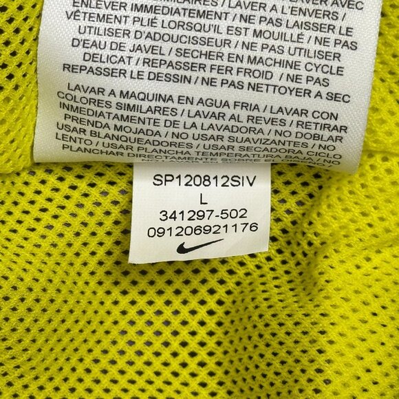 Nike Windrunner Jacket Womens Large L Yellow Purple Hooded Windbreaker Full Zip - Picture 11 of 11